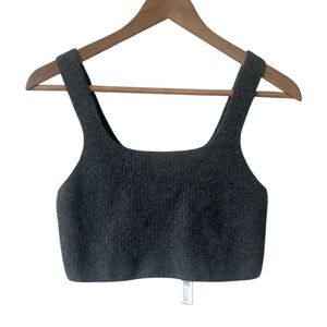 NWT Everlane The Cozy Knit Wool Blend Cropped Grey Sweater Tank Medium Reg. $40